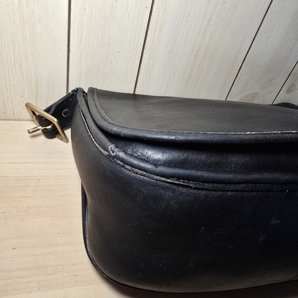 Vtg Coach Patricia's Legacy Crossbody Saddle Flap Bag 9951 Black Leather READ - Picture 8 of 16